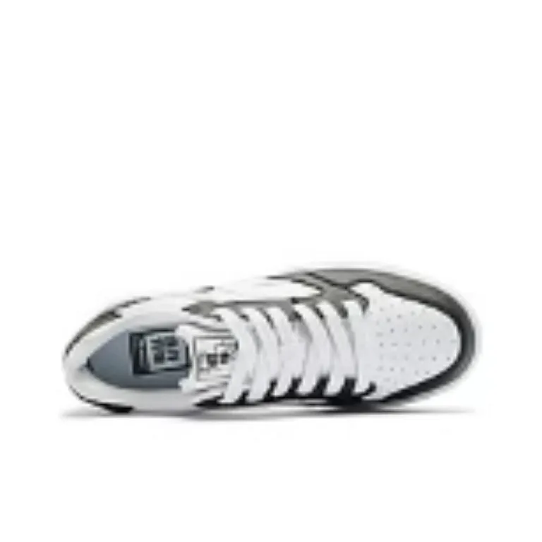 QIAODAN Cushioning Wear Resistant Low Top Skateboard Shoes Men's Black White-3