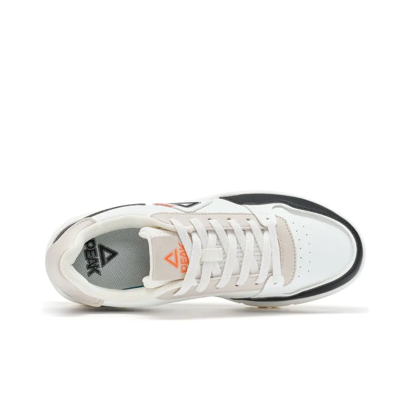 PEAK Air Force 1 Cushioning Coverage Lightweight Breathable Low Top Skateboard Shoes Men's Beige White Black-3