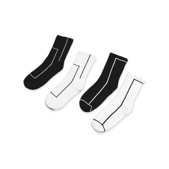 Flowers In Water Mid Calf Socks Men's 4 Pack