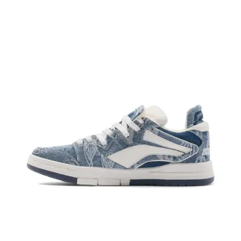 1807 x LiNing Wei Wu PRO Pro Anti Slip And Wear Resistant Lightweight Low Top Skateboard Shoes Men's Denim Blue