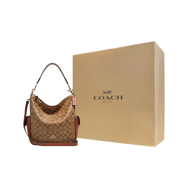 COACH Leather Bucket Bags Crossbody Bags Shoulder Bags Handbags Large Size Women's Khaki-5