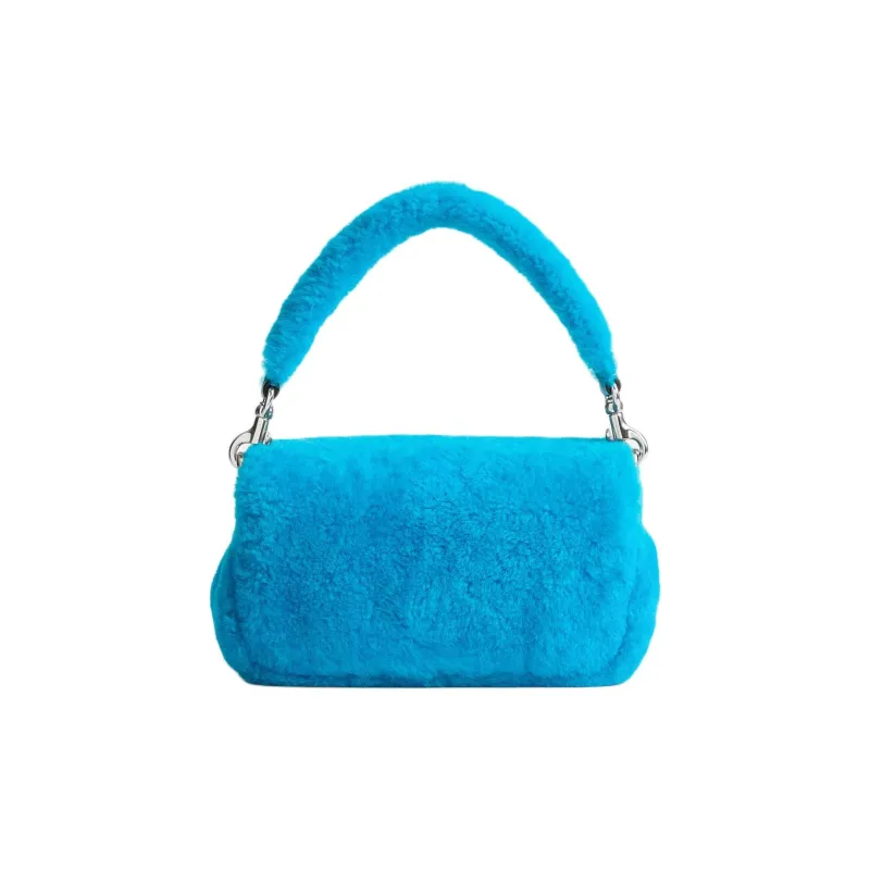 COACH LIL NAS Collaboration Tabby Shearling God Of Wine Bag, Handbag, Shoulder Bag Trumpets Women's Montro Blue-2