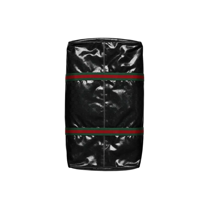 GUCCI Crystal Canvas With Leather Trim Canvas Bag, Handbag, Shoulder Bag, Crossbody Bag, Travel Bag Tubas Men's Black-6