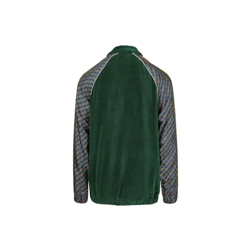 GUCCI Oversized Velvet Mixed Media Jacket-1