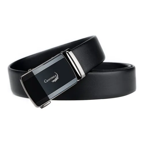 Crocodile Automatic Buckle Pants For Young And Middle-Aged Top Grain Cow Leather Leather Belts Men's 3.5CM