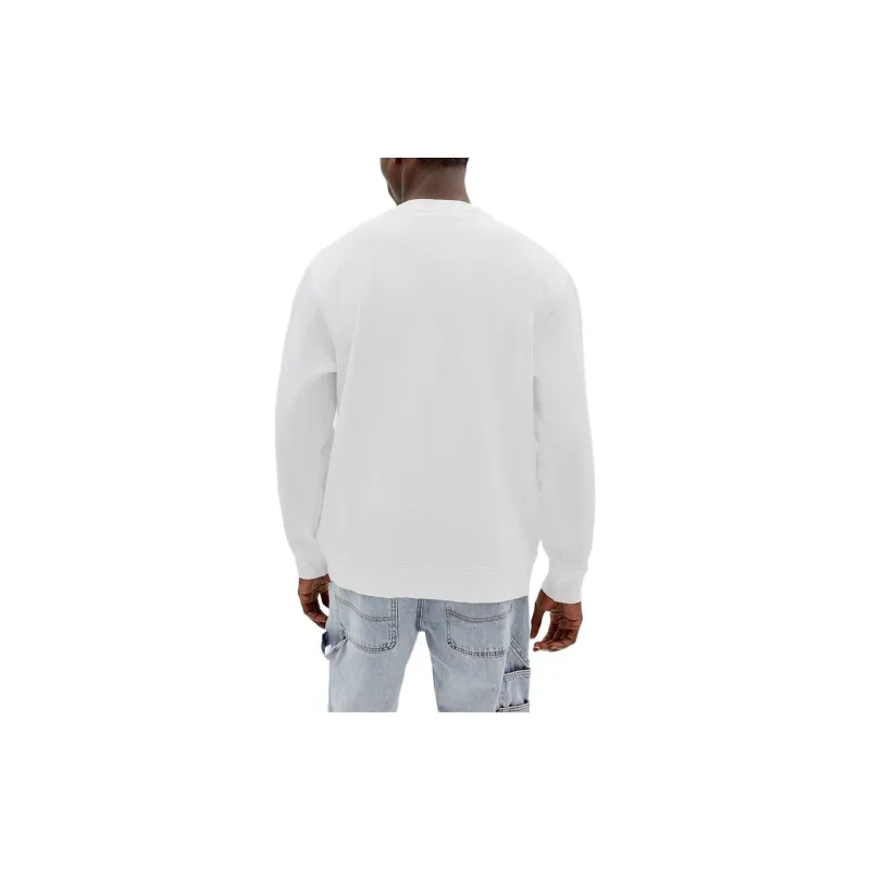 GUESS Originals Logo Crewneck Pullover Sweatshirt Men's White-1