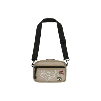 EVISU Fabric Shoulder Bag, Crossbody Bag Regular Unisex Khaki