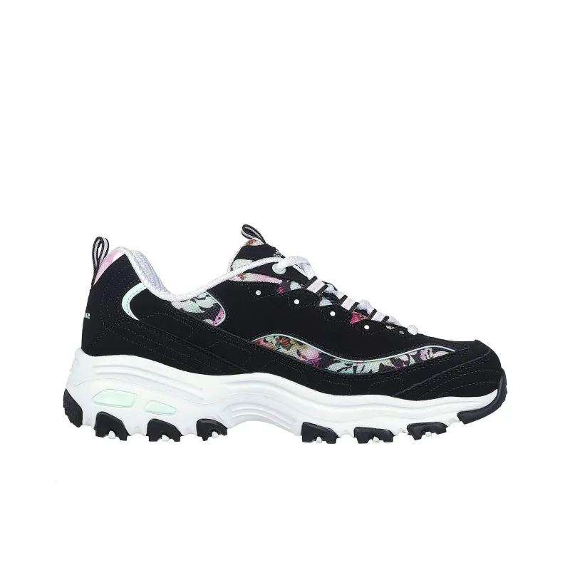 Skechers DLITES Durable Breathable Lightweight Low Top Casual Shoes Women's Black-1