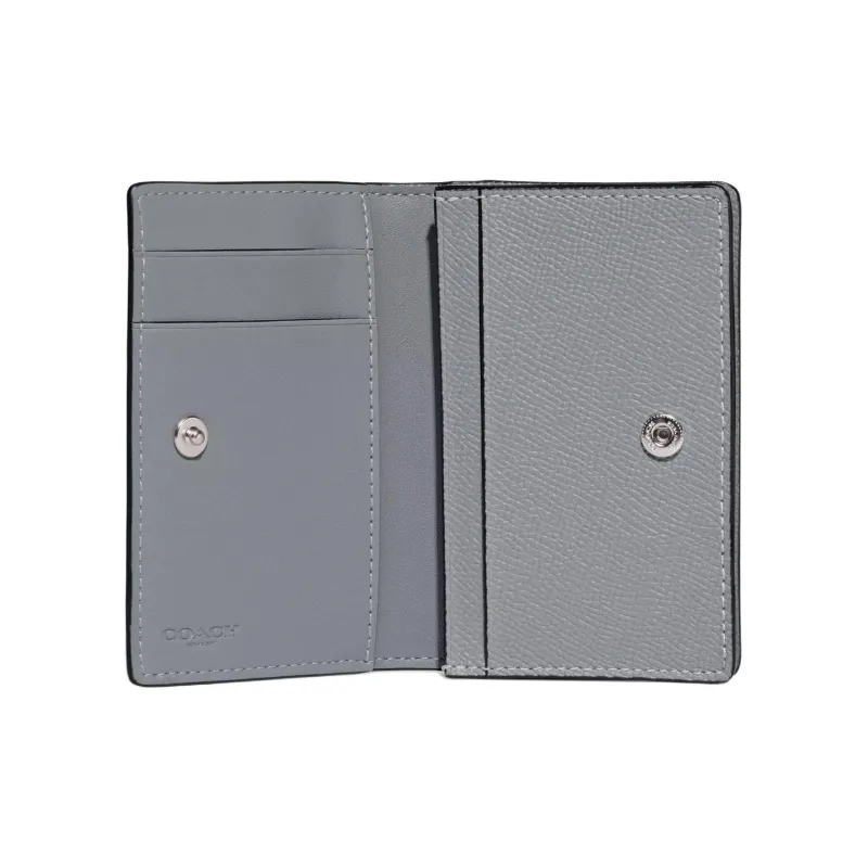 COACH Leather Coin Purses Wallets Women's Gray Blue-2