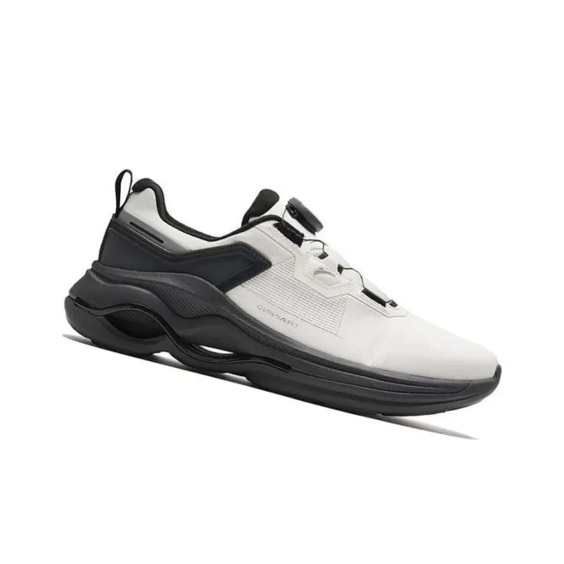 Anta Cushioning Wear Resistant Low Top Running Shoes Men's Gray Black-1