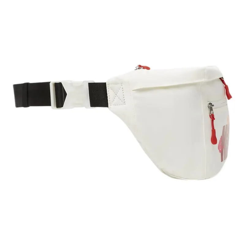 Nike ELEMENTAL Fabric Fanny Pack Unisex Canvas White & Black & University Red-2