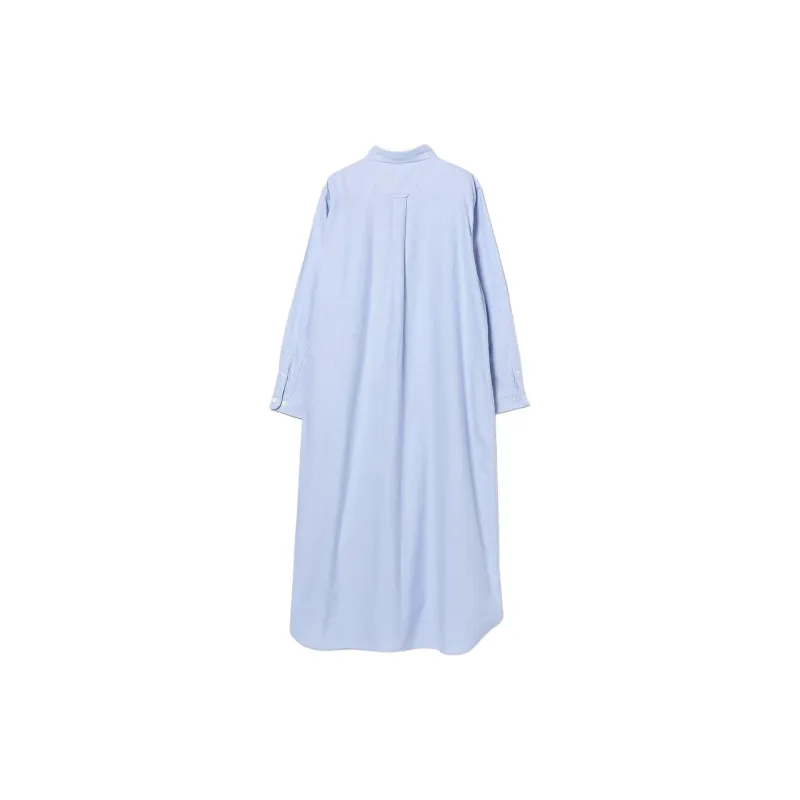 Beams Long Sleeved Dress Women's Light Blue-1