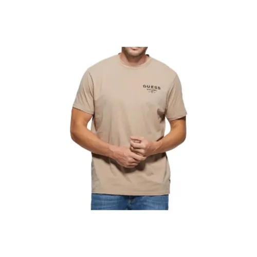 GUESS T-Shirts Men Brown