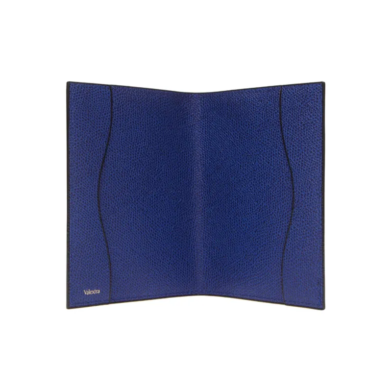 Valextra Millepunte Calfskin Passport Holder Unisex Royal Blue-3
