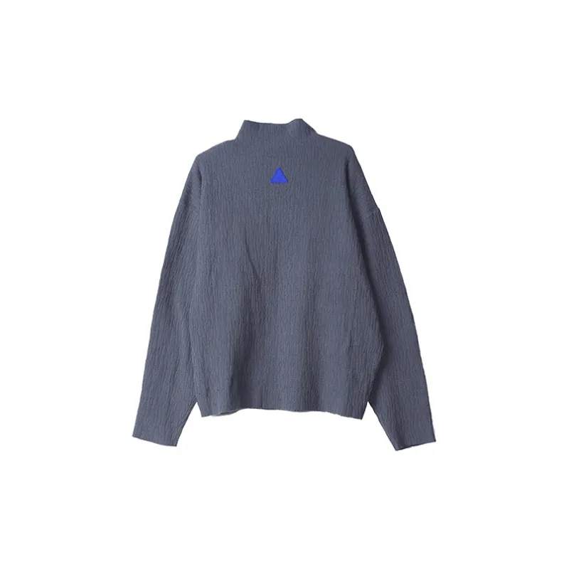 ROARINGWILD Small Turtleneck Texture Knitwear Unisex-3