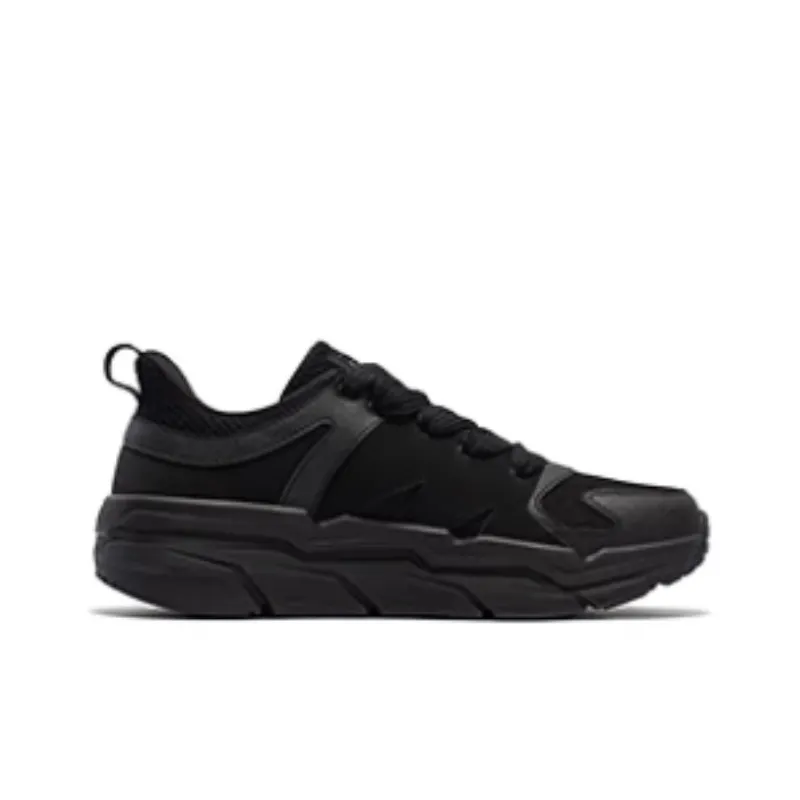 361° Anti Slip Wear Resistant Low Top Chunky Sneakers Men's Black Gray Color-1