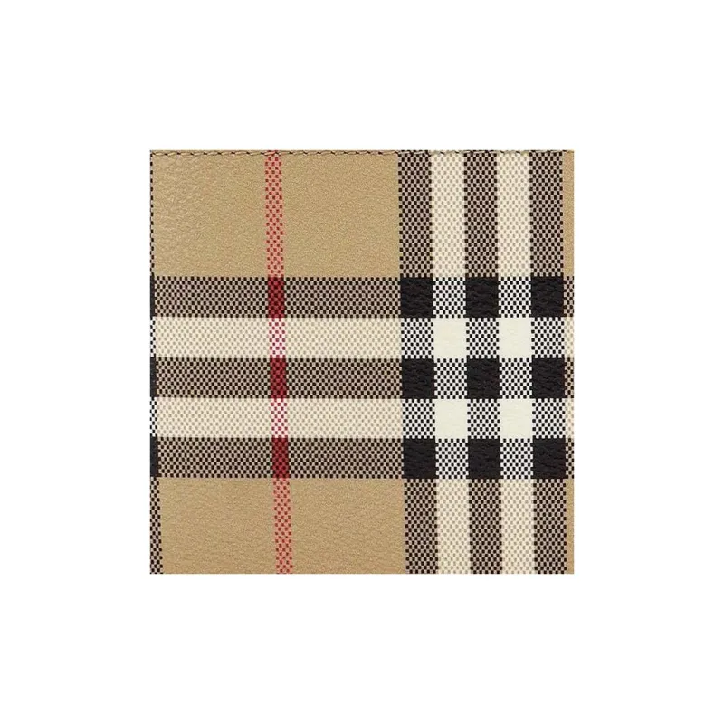 Burberry Polyurethane With Polyester Wallet Men's Beige-3