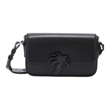 PALM ANGELS Cow Leather Shoulder Bag Crossbody Bag Men's Black
