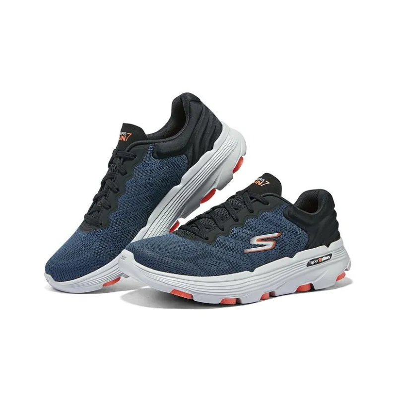 Skechers Durable Breathable Low Top Running Shoes Men's Blue Black-2