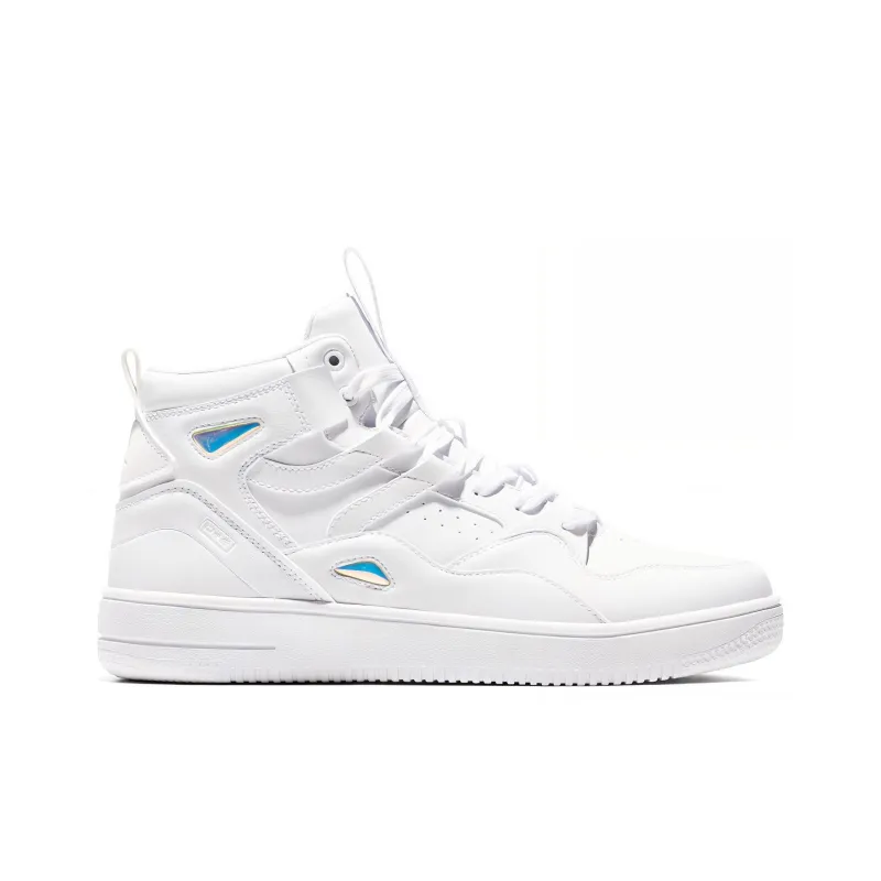 XTEP Durable Breathable High Top Casual Skateboard Shoes Men's White-1