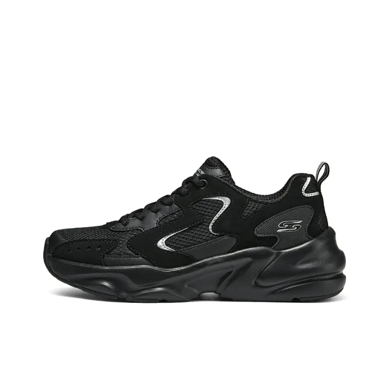 Skechers BOBS BAMINA 2 Cushioned Wear Resistant Breathable Low Top Chunky Sneakers Women's Black-0