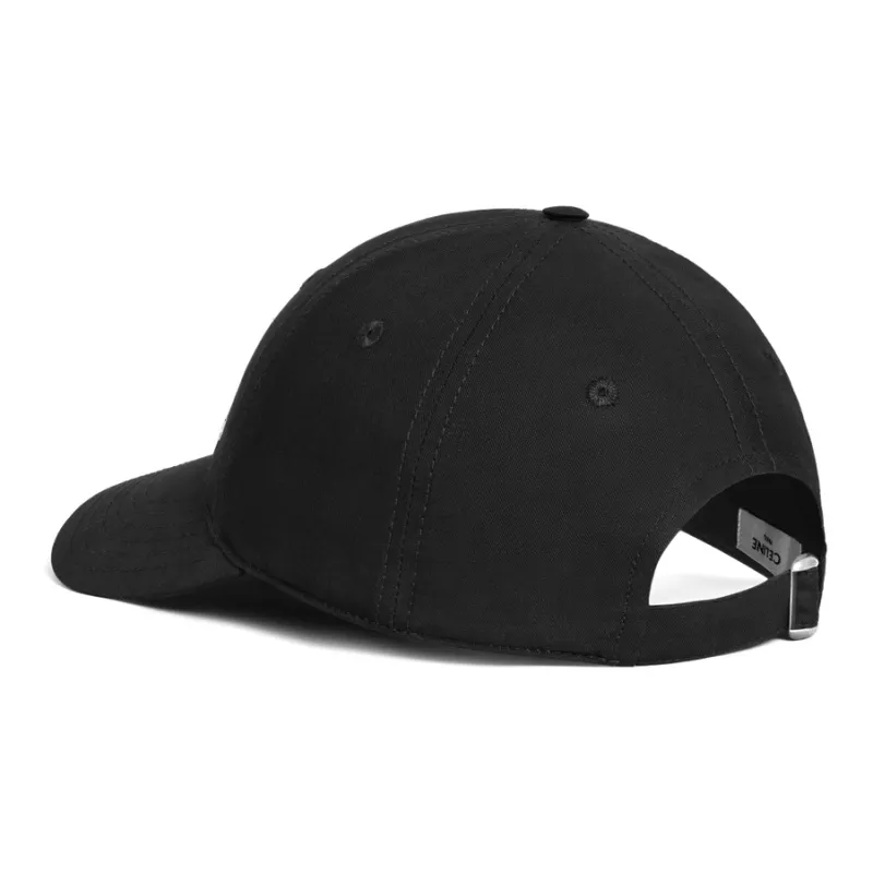 CELINE Cotton Baseball Caps Men's Black-3