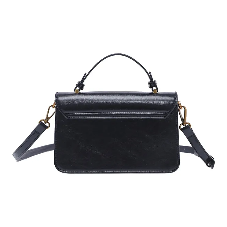 AUGTARLION PU Small Square Bag, Shoulder Bag, Crossbody Bag, Handbag Large Size Women's Black-4