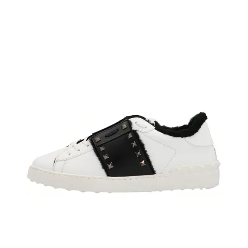 Valentino Open Skateboard Shoes Men Low-Top White/Black