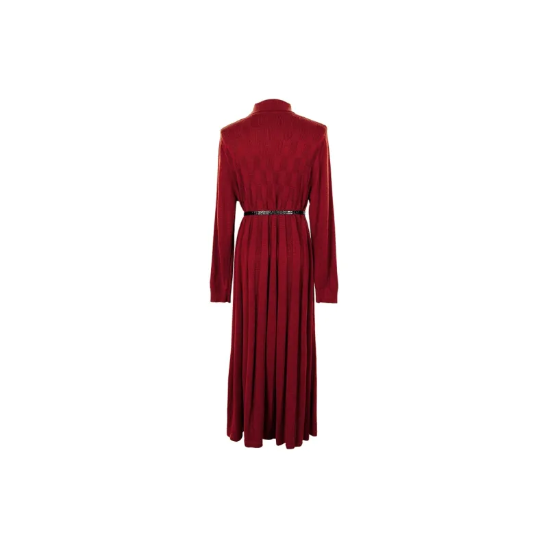 MISSSHINE Long Sleeved Dresses Women's Coffee-3