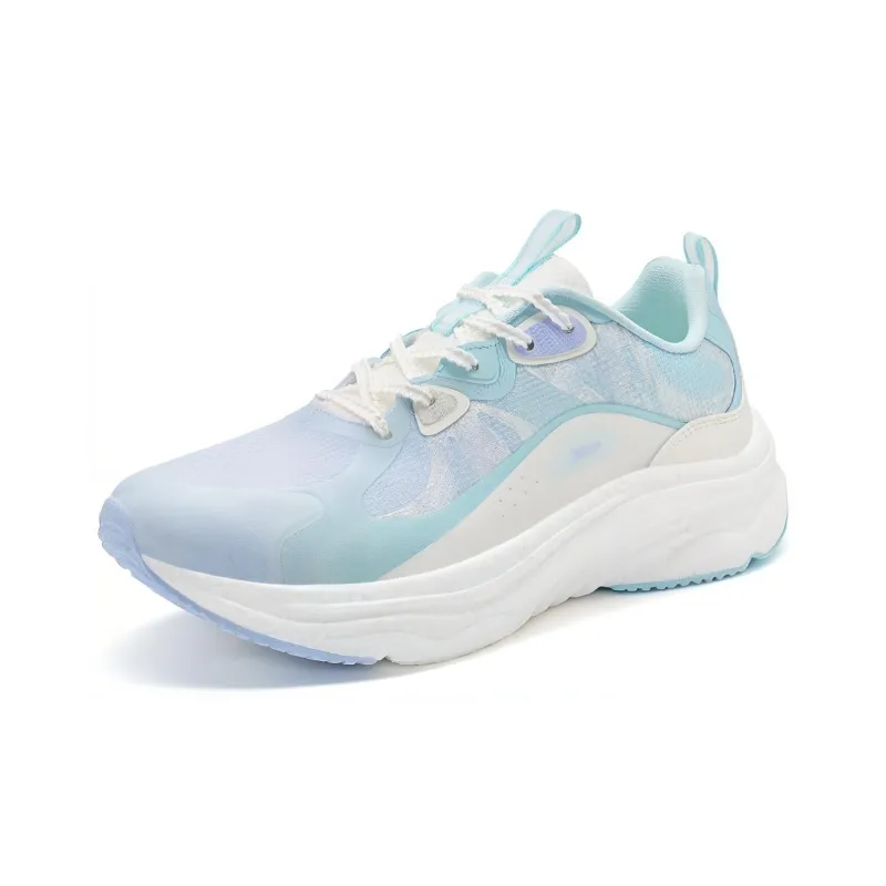 XTEP Cushioning Anti Slip And Wear Resistant Low Top Running Shoes Women's Light Dusk Blue-1