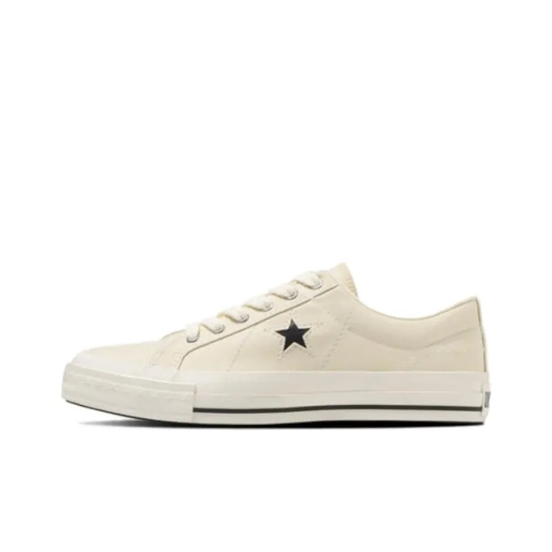 Converse One Star J VTG Durable Breathable Low Top Canvas Shoes Unisex Beige-0