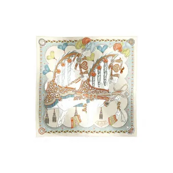 HERMES Silk Scarves Unisex Multicolor