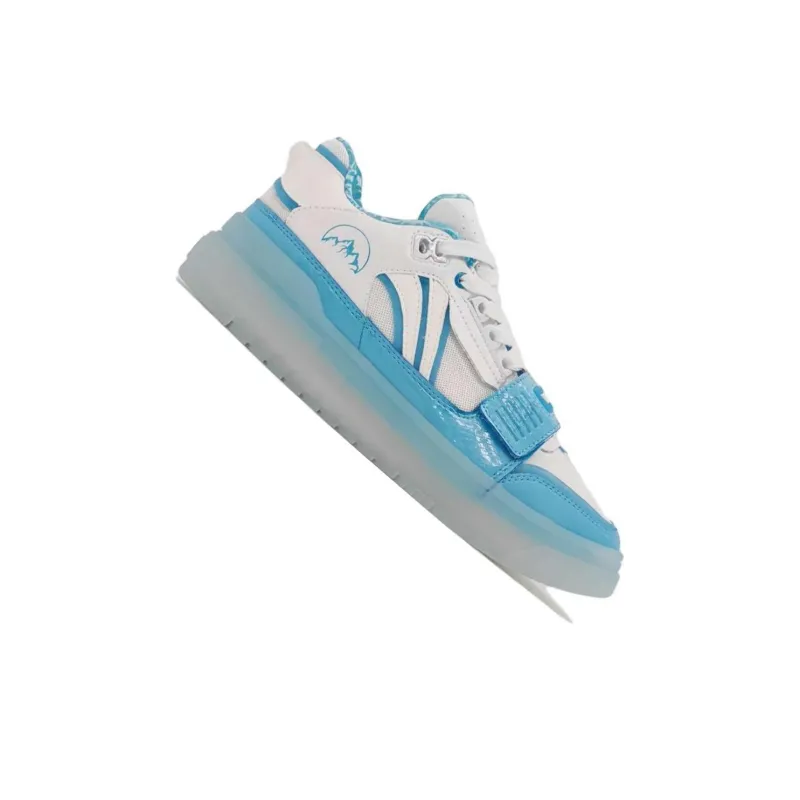LiNing Rookie Slip Resistant Low Top Basketball Shoes Women's White Blue-1
