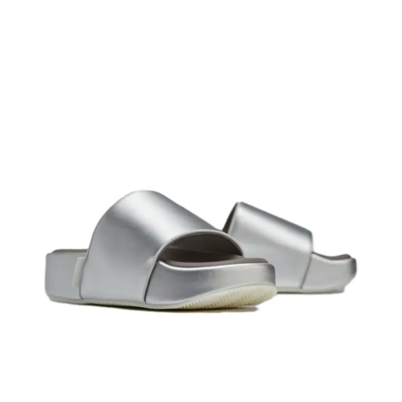Adidas Y 3 Slides Silver Metallic Brown Cream White-2
