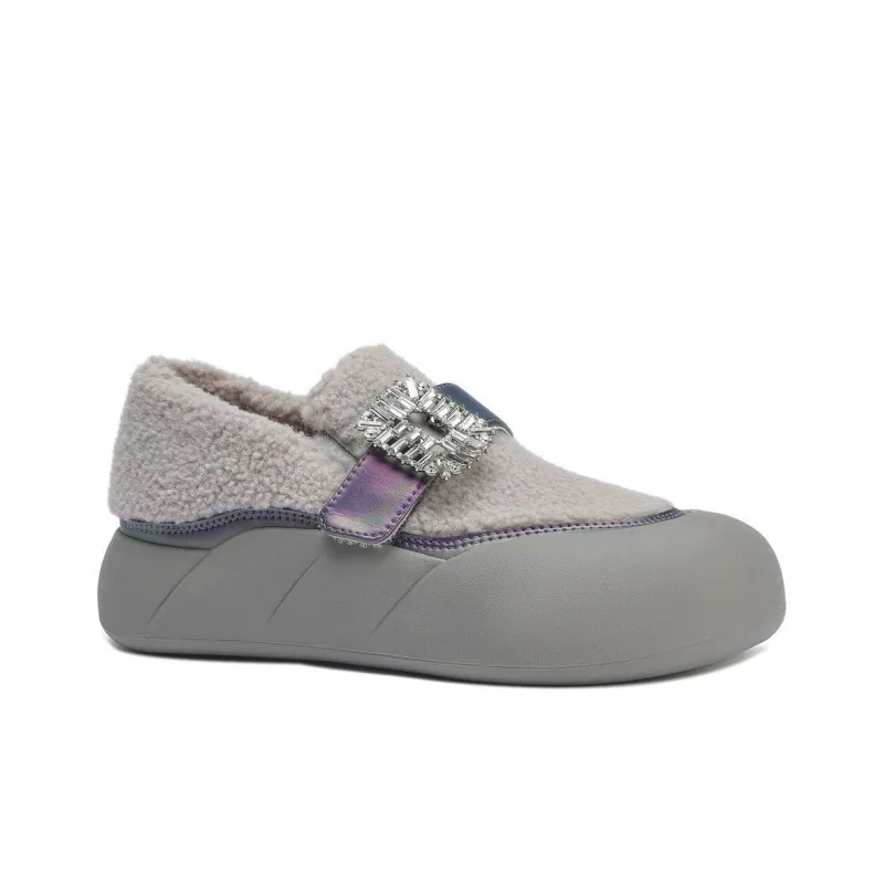 D:FUSE SCANDINAVIA Warm And Wear-Resistant Coverage Low-Top Casual Shoes 4..5cm Women's-14