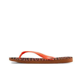 Havaianas Slim Animals Slip Resistant Flip Flops Women's Brown Black