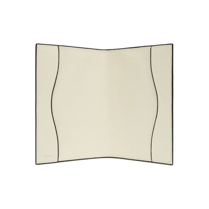 Valextra Millepunte Calfskin Passport Holder Unisex White-1