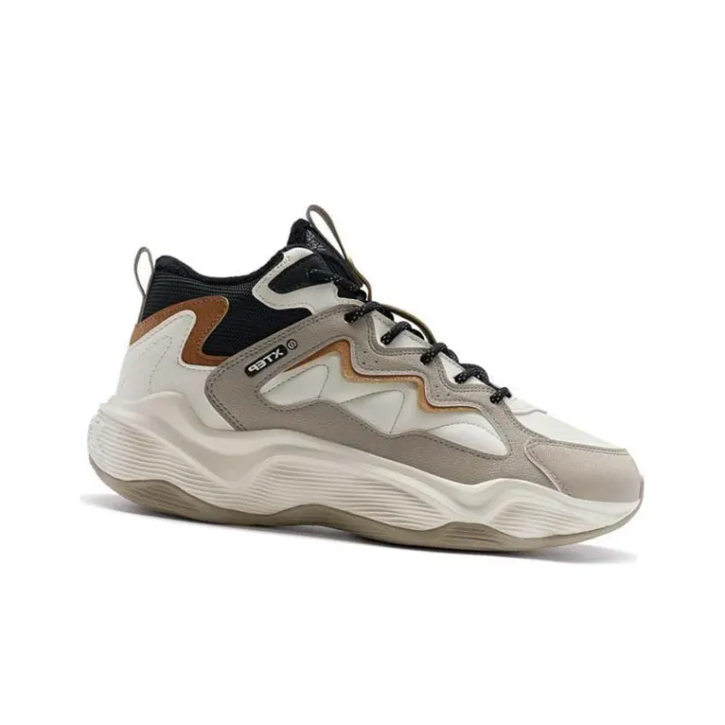 XTEP Lightning 3.0 Cushioning Anti Slip And Wear Resistant Low Top Casual Shoes Men's Mica Gray-1