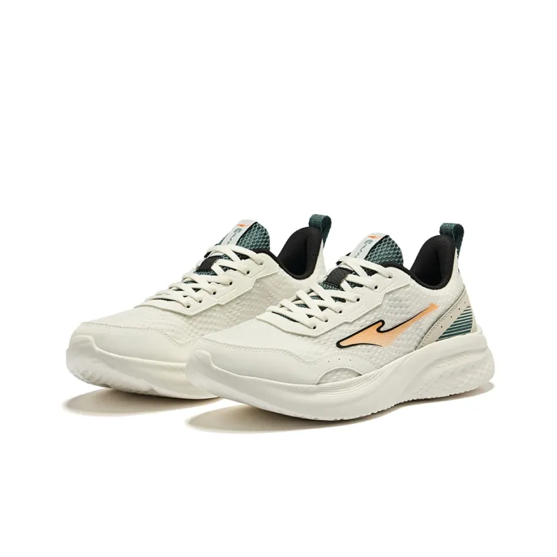 Erke Mingbird-Summer Cushioning Wear-Resistant Low-Top Running Shoes Men's Microcrystal White Float Stone Gray-2