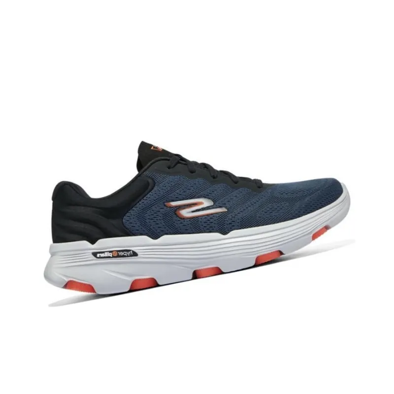 Skechers Durable Breathable Low Top Running Shoes Men's Blue Black-1