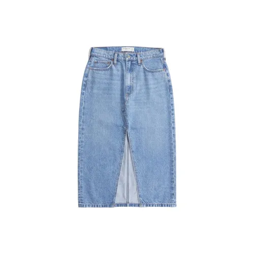 Abercrombie＆Fitch Denim Long Skirts Women's Blue