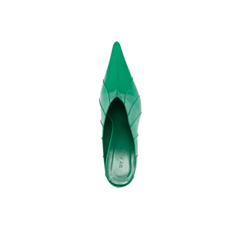 By Far Trish 100mm Patent Leather Mules-3