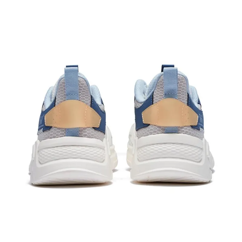 361° Abrasion Resistant Breathable Low Top Running Shoes Men's White Blue-3