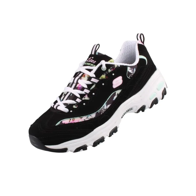 Skechers DLITES Durable Breathable Lightweight Low Top Casual Shoes Women's Black-2