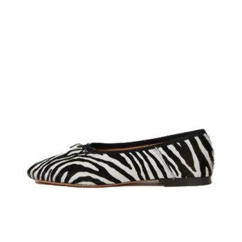 MANSUR GAVRIEL Dream Zebra-print Ballerina Shoes