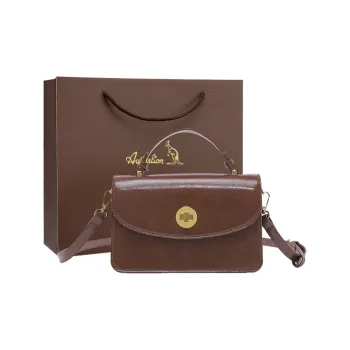 AUGTARLION PU Small Square Bag, Shoulder Bag, Crossbody Bag, Handbag Small Size Women's Coffee