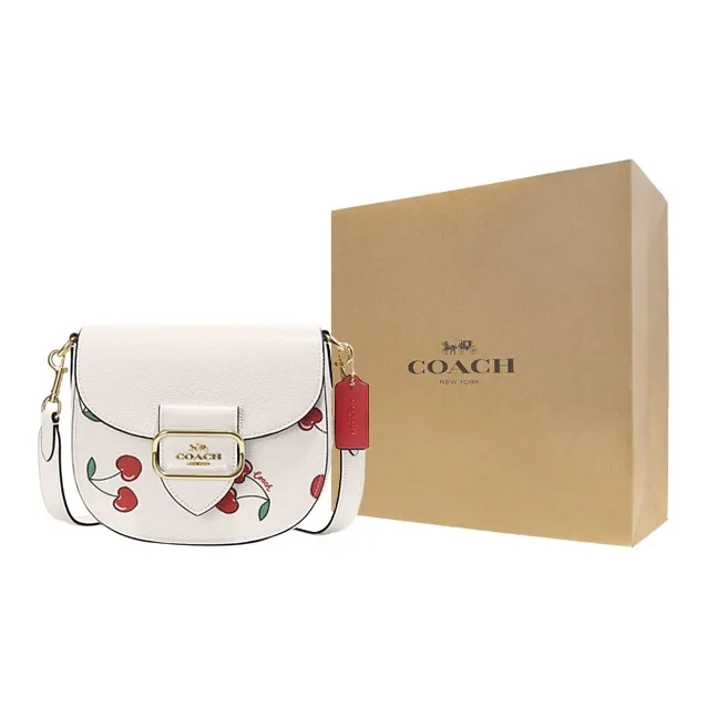 COACH Morgan Cow Leather Saddle Bag Shoulder Bag Crossbody Bag Small Size Women's White-4
