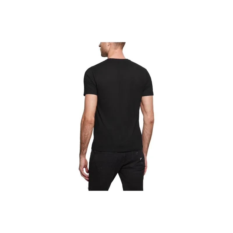 GUESS Eco Pride Wave Logo Tee T-Shirt Men's Black-1
