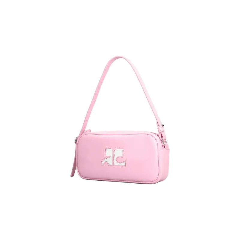 COURREGES Logo Patch Zip Up Shoulder Bag-1