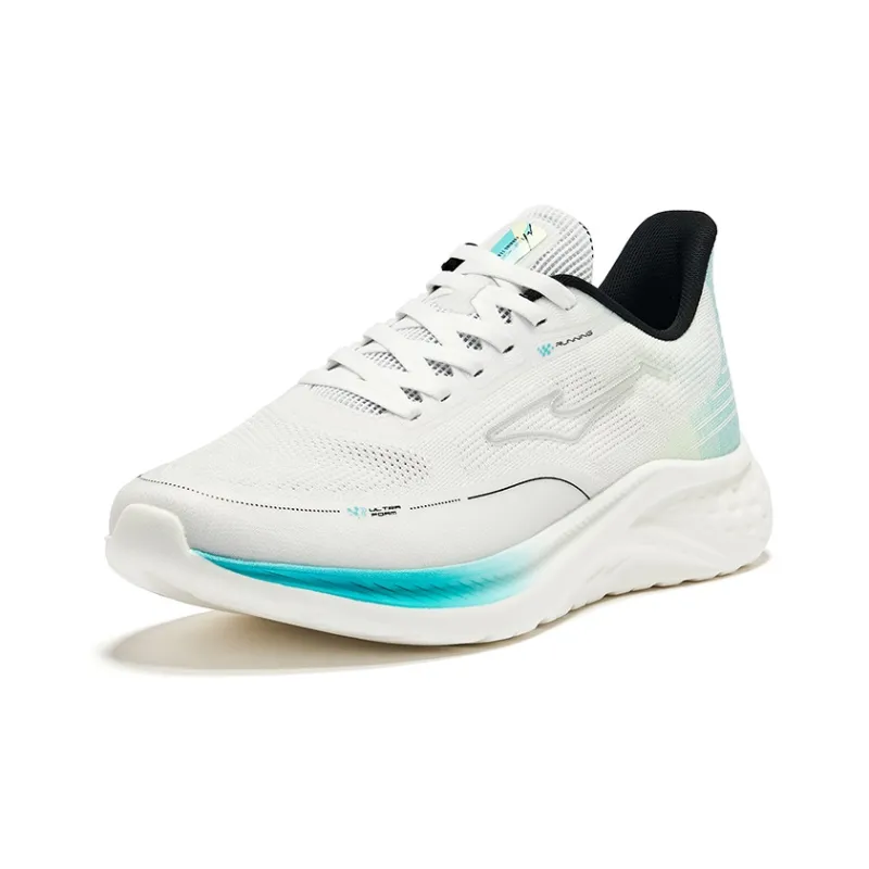 Erke Sting 2.0 Cushioning Wear Resistant Breathable Balance Low Top Training Running Shoes Men's Erke White With Black-2